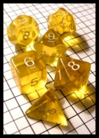 Dice : Dice - Dice Sets - Multi Co Dice Pack Yellow with White Numerals Transparent Complete - Ebay 2010
